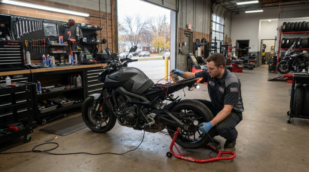 Motorcycle winter storage preparation in Omaha for 2026